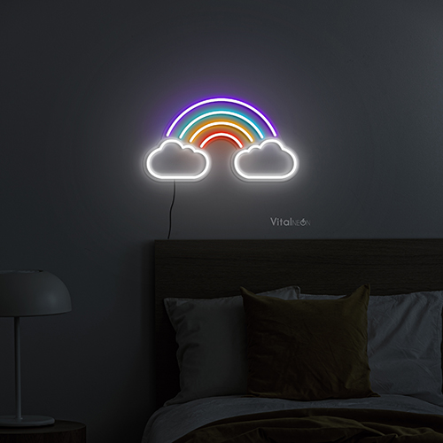 Rainbow Cloud Mini Neon Sign