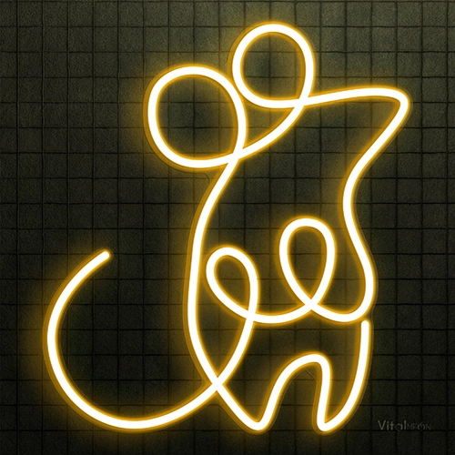 Rat Neon Sign | Customizable LED Neon Art with Acrylic Backing