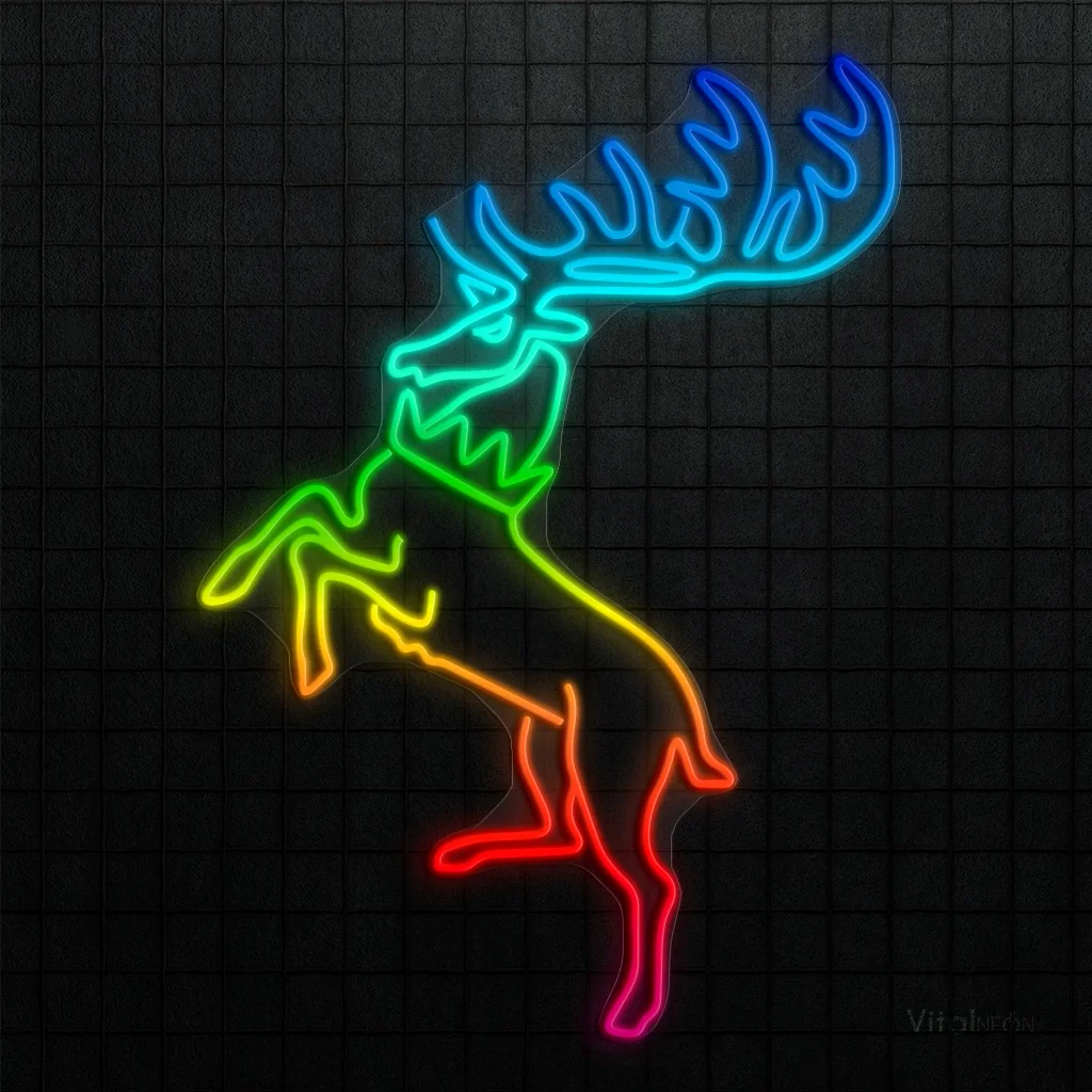 Reindeer RGB Neon Sign