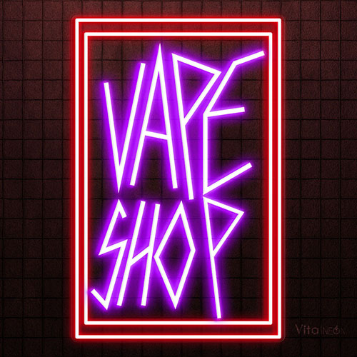 Sign Says Vape Shop Neon Sign