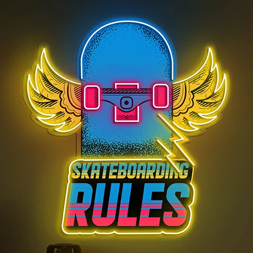 Skateboard Artwork Neon Sign
