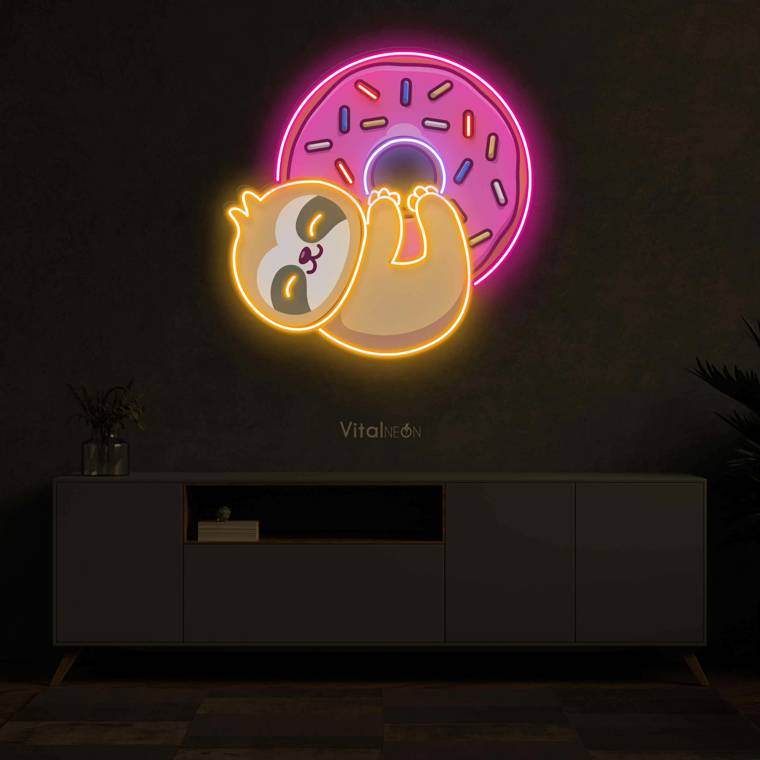Buy Sloth Donut Neon Sign Buy Sloth Donut Neon Sign