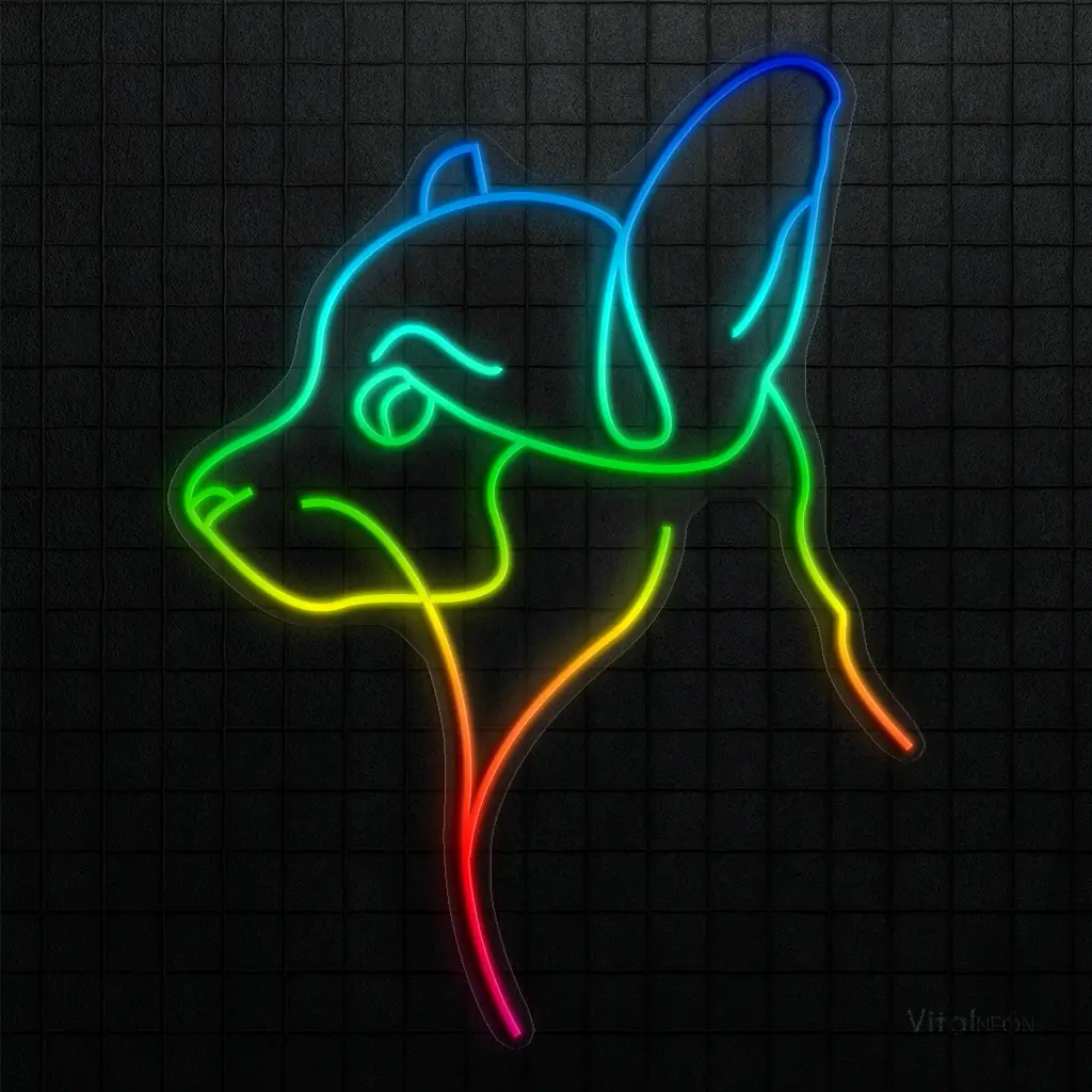Small Puppy RGB Neon Sign