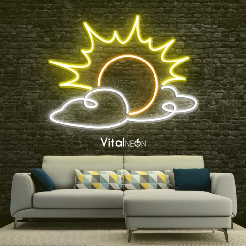 Buy Sun and Cloud LED Neon Sign