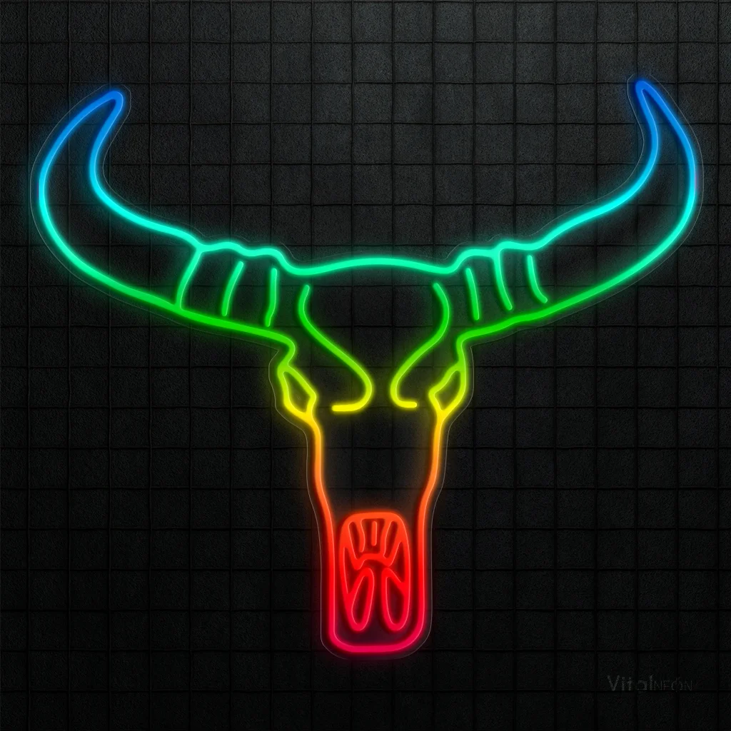 Texas Longhorn Bull Neon Sign
