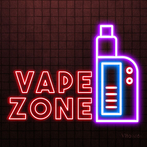 BUY The Vape Zone Neon Sign | LED Dimmable Open Vape Shop