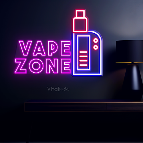 BUY The Vape Zone Neon Sign | LED Dimmable Open Vape Shop
