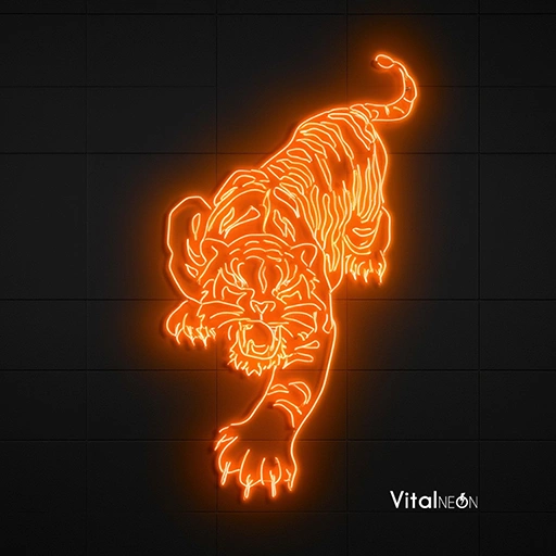 Buy Tiger LED Neon Sign | Custom Size & Color Neon Wall Art