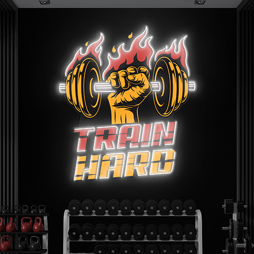 Buy Train Hard Gym Neon Sign Buy Train Hard Gym Neon Sign