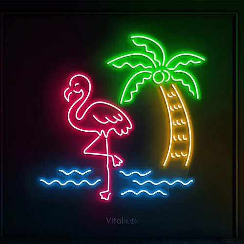 Tropical Flamingo LED Neon Sign