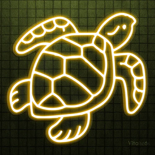 Turtle LED Neon Sign |  Cute Coastal Wall Decor