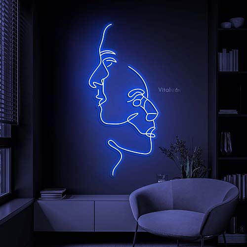 Two Face Neon Sign