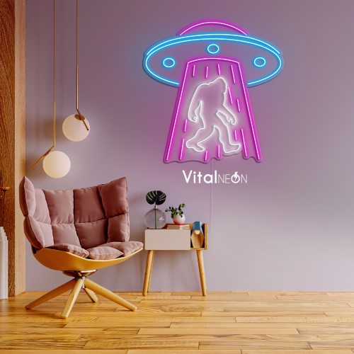 Buy UFO Abduction Bigfoot LED Neon Sign