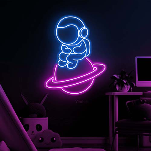 Universe with Astronaut Neon Sign