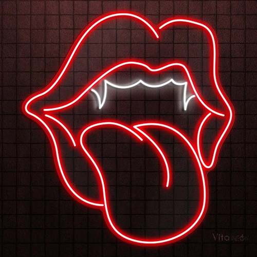 Vampire Lip LED Neon Sign