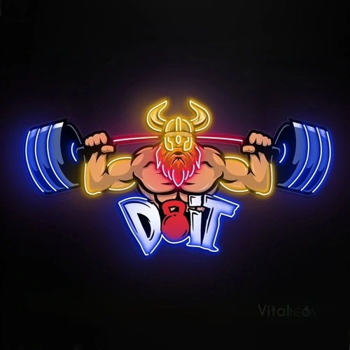 BUY Viking Lifting Barbell LED Neon Sign 2026 | Vitalneon