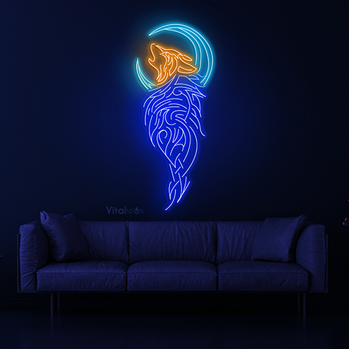 Buy Wolf Moon Neon Sign