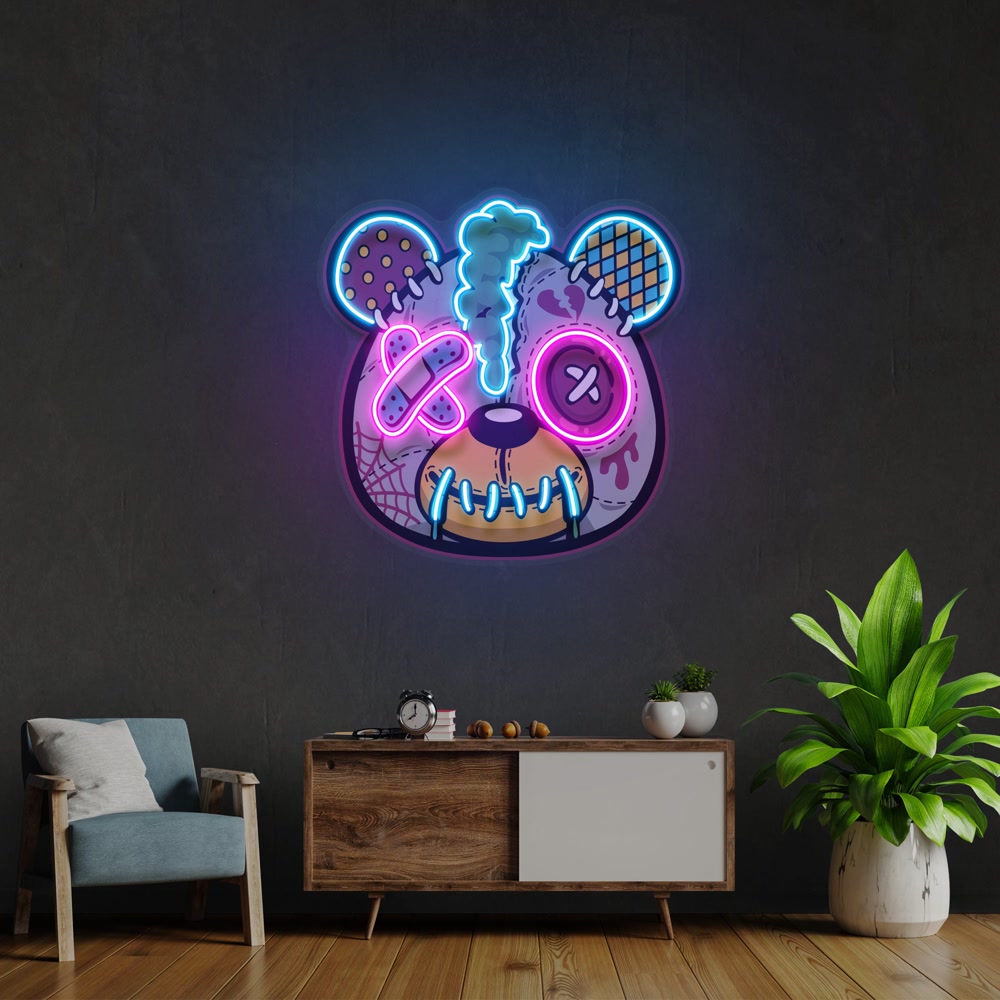 Buy Zombie Teddy Bear Neon Sign
